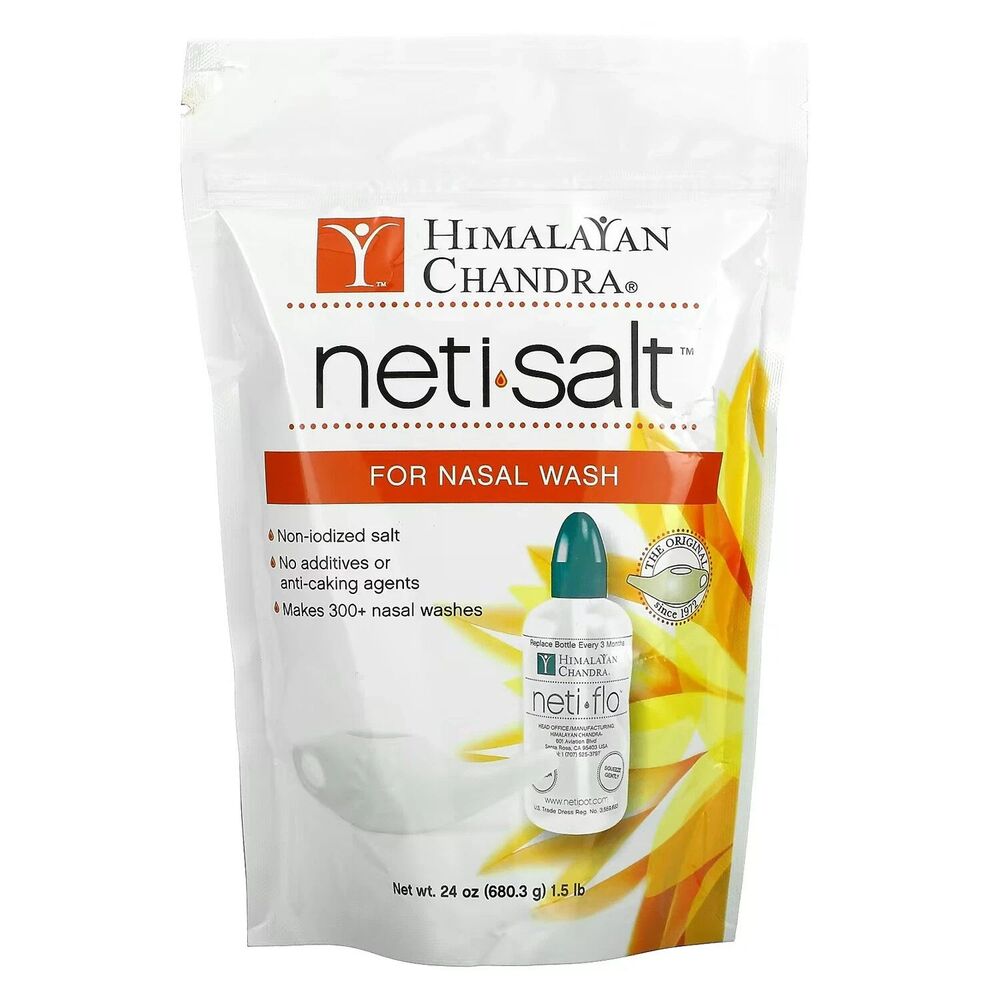 Himalayan Chandra Neti Salt, Neti Pot Salt Refill, 1.5 Pound Bag